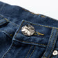 CHROME HEARTS BLUE CROSS PATCH JEANS DENIM