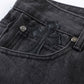 CHROME HEARTS BROWN CROSS PATCH JEANS BLACK