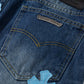 CHROME HEARTS BLUE CROSS PATCH JEANS DENIM
