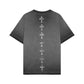 CHROME HEARTS CROSS PATCH T-SHIRT WASHED GREY