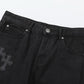 CHROME HEARTS DOUBLE CROSS JEANS BLACK