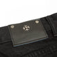 CHROME HEARTS BLACK CROSS PATCH JEANS BLACK