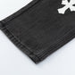 CHROME HEARTS WHITE CROSS PATCH JEANS BLACK