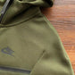 NIKE TECH FLEECE HOODIE x OLIVE GREEN