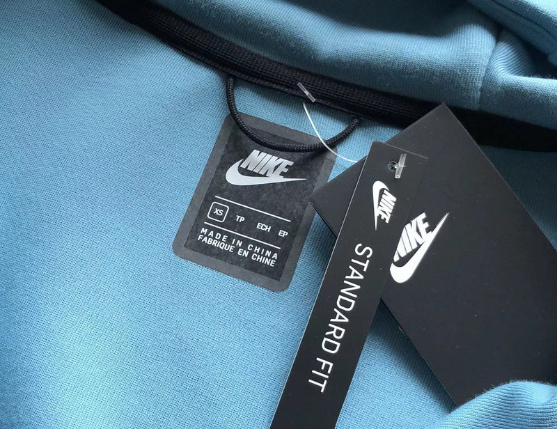 NIKE TECH FLEECE HOODIE x BABY BLUE/GREY/WHITE
