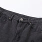 CHROME HEARTS BROWN CROSS PATCH JEANS BLACK