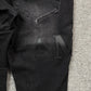 AMIRI CORE APPLIQUE BLACK LEATHER JEANS