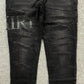 AMIRI CORE APPLIQUE BLACK LEATHER JEANS