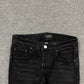 AMIRI CORE APPLIQUE BLACK LEATHER JEANS