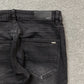 AMIRI CORE APPLIQUE BLACK LEATHER JEANS
