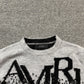 AMIRI STAGGERED GRADIANT CREWNECK GREY