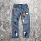 CHROME HEARTS 3 COLOR CROSS BLUE JEANS