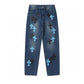 CHROME HEARTS BLUE CROSS PATCH JEANS DENIM