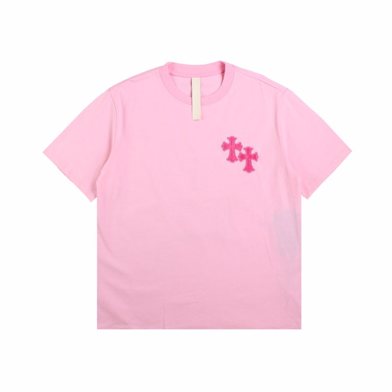 CHROME HEARTS HORSE SHOE LOGO T-SHIRT PINK