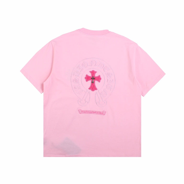 CHROME HEARTS HORSE SHOE LOGO T-SHIRT PINK