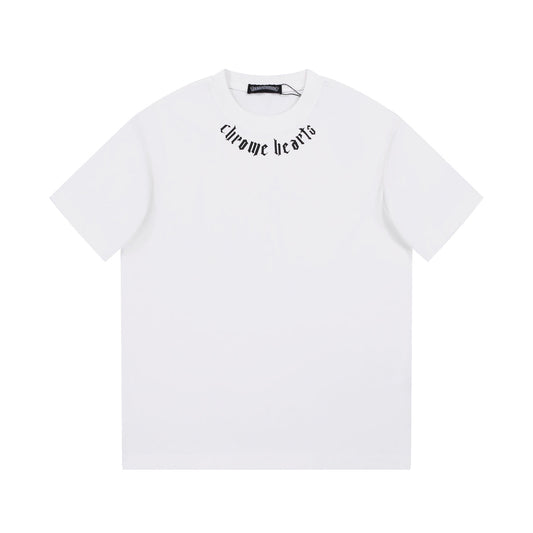 CHROME HEARTS LOGO COLLAR T-SHIRT WHITE