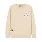 CHROME HEARTS WHITE CROSS PATCH SWEATSHIRT BEIGE