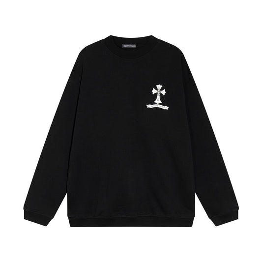CHROME HEARTS WHITE CROSS SWEATSHIRT BLACK