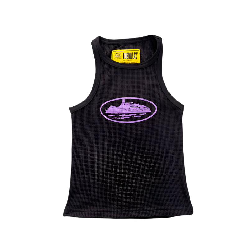 CORTEIZ RTW OG WOMEN'S ALCATRAZ TANK TOP BLACK PURPLE