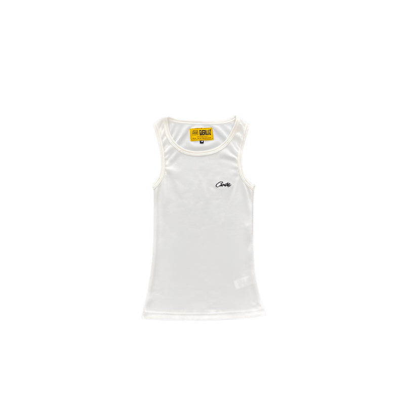 CORTEIZ WAFFLE TANK TOP WHITE