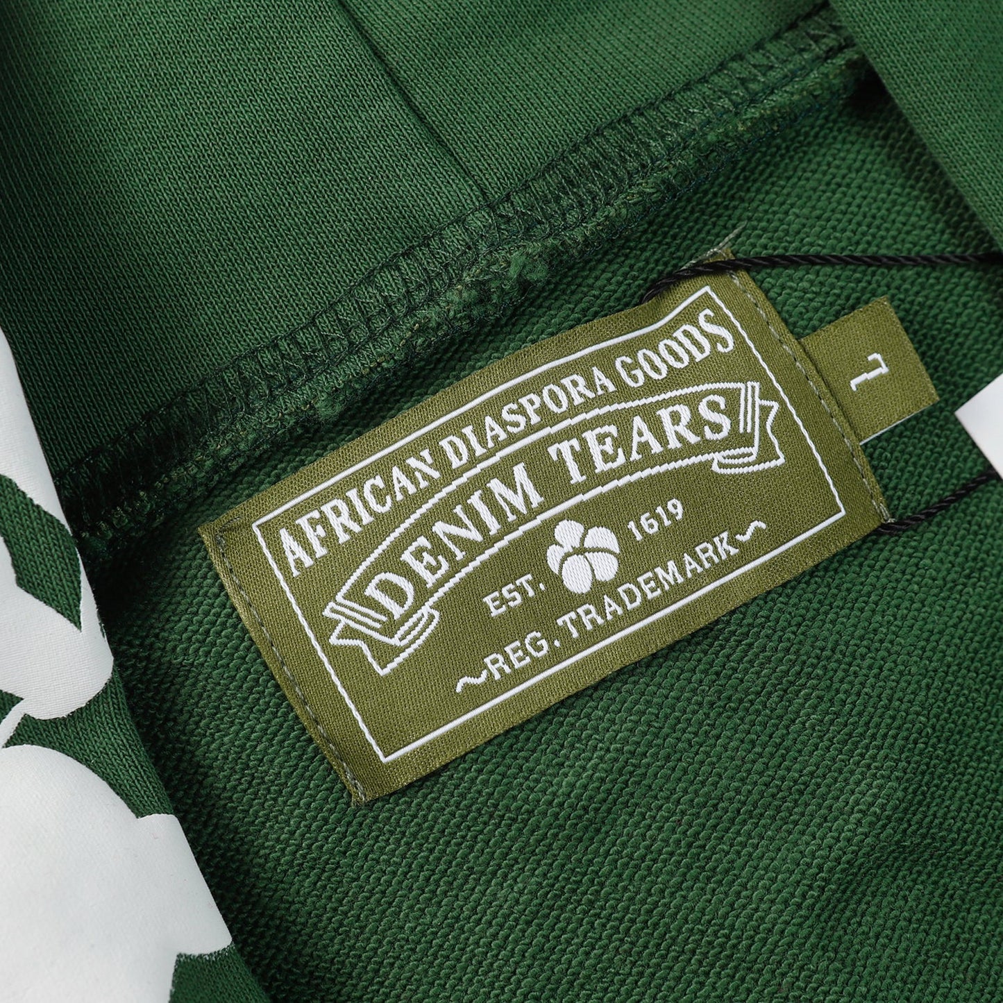 DENIM TEARS COTTON WREATH HOODIE DARK GREEN