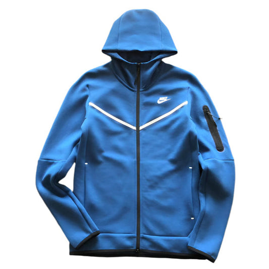 NIKE TECH FLEECE HOODIE x BLUE WHITE