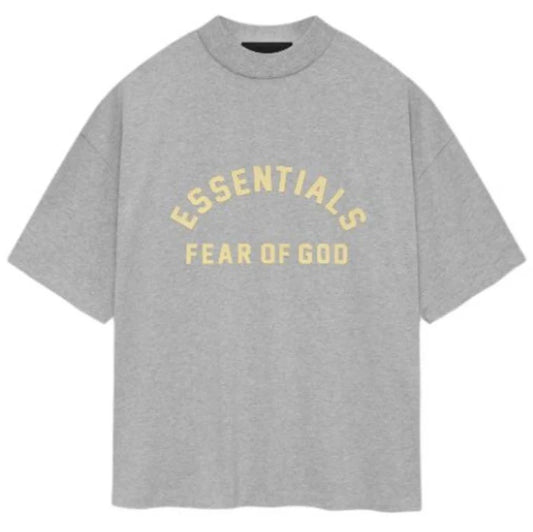 Fear Of God Essential Heavy Jersey Crewneck T-Shirt Black Gray