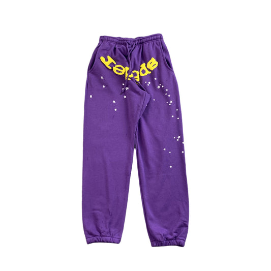 SP5DER STAR OG WEB V2 SWEATPANTS SLIME PURPLE
