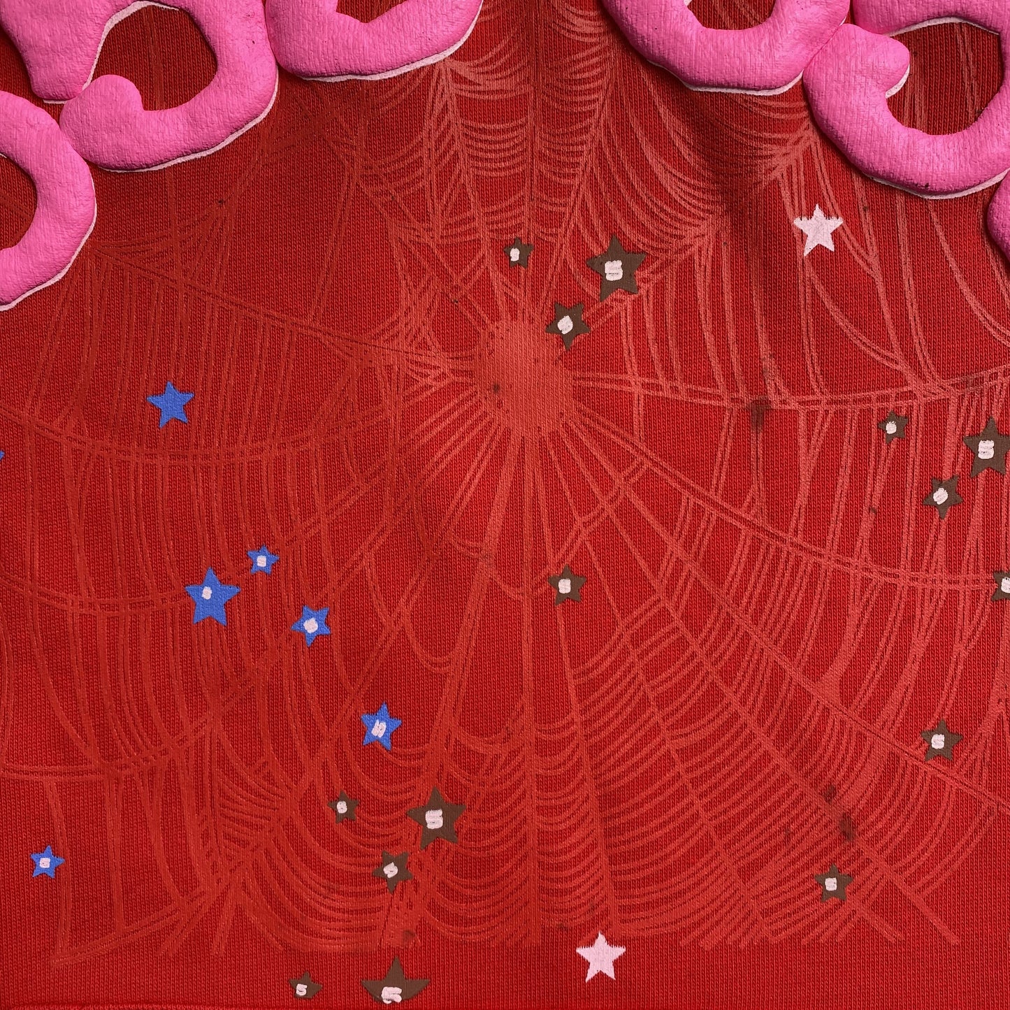 SP5DER WORLDWIDE RED ANGEL NUMBER 555 HOODIE RED