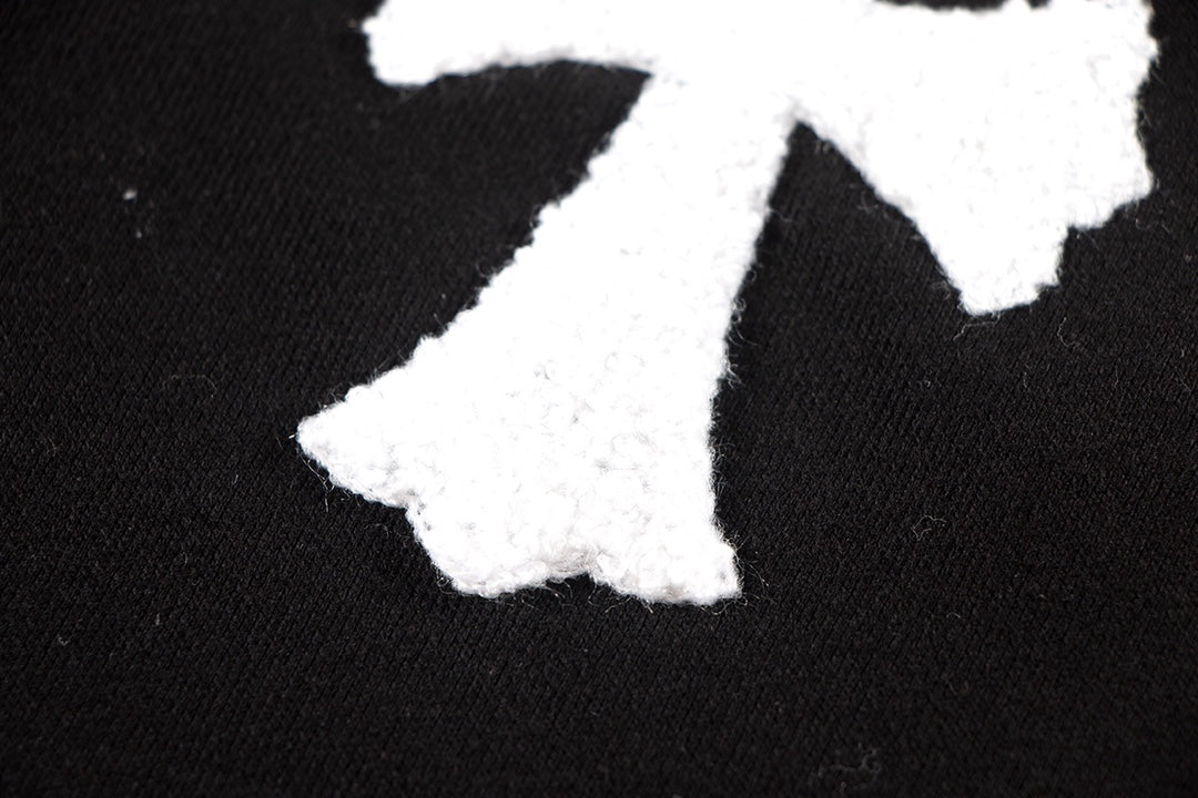 CHROME HEARTS WOOL WHITE CROSS SWEATSHIRT BLACK