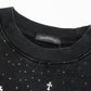 CHROME HEARTS STARRY RHINESTONE SWEATSHIRT WASHED BLACK