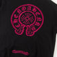 CHROME HEARTS PINK HORSE SHOE LOGO SWEATSHIRT BLACK