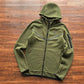 NIKE TECH FLEECE HOODIE x OLIVE GREEN