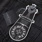 CHROME HEARTS BROWN CROSS PATCH JEANS BLACK