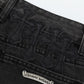 CHROME HEARTS WHITE CROSS PATCH JEANS BLACK